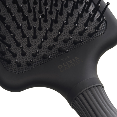 Olivia Garden - Expert Care Nylon Bristle Black - L