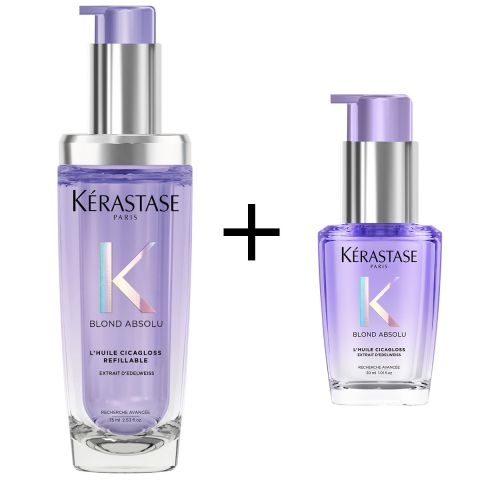 Kérastase - Blond Absolu L'Huile Cicagloss Refillable Hair Oil 75 ml + 30 ml - Set