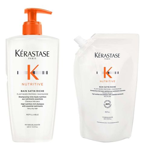 Kérastase - Nutritive Bain Satin Riche Shampoo + Refill Shampoo - Set