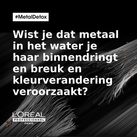 L'Oréal Professionnel - Serie Expert - Metal Detox Crème - Voor beschadigd golvend tot pluizig haar - 100 ml