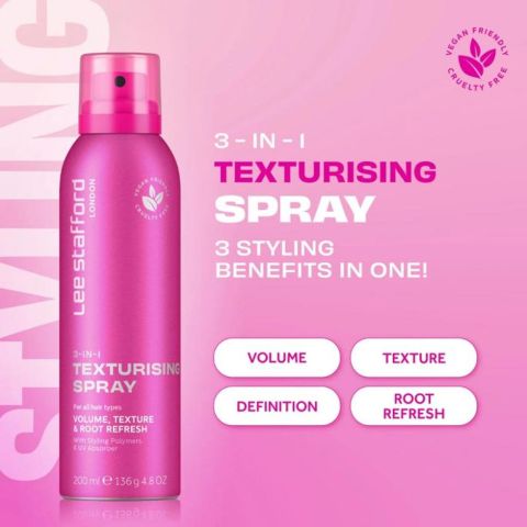 Lee Stafford - 3-in-1 Styling & Finishing Texturising Spray - 200 ml