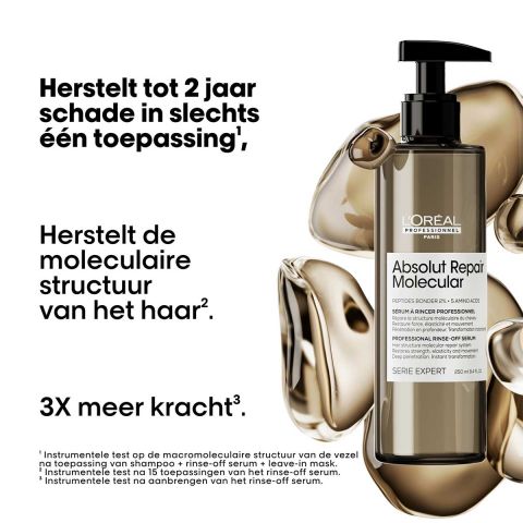 L'Oréal Professionnel - Absolut Repair Molecular Shampoo + Rinse-of Serum + Mask - Set