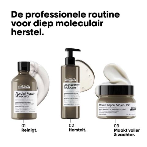 L'Oréal Professionnel - Absolut Repair Molecular Shampoo + Rinse-of Serum + Mask - Set