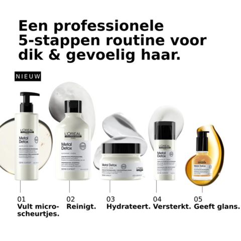 L'Oréal Professionnel - Serie Expert - Metal Detox Crème - Voor beschadigd golvend tot pluizig haar - 100 ml