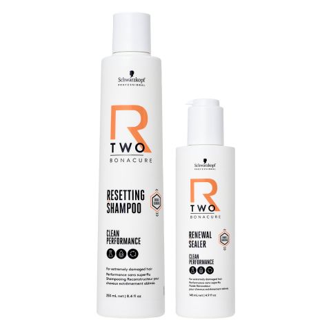 Schwarzkopf - R-TWO - Resetting Shampoo 250 ml & Renewal Sealer - Voordeelset voor beschadigd haar