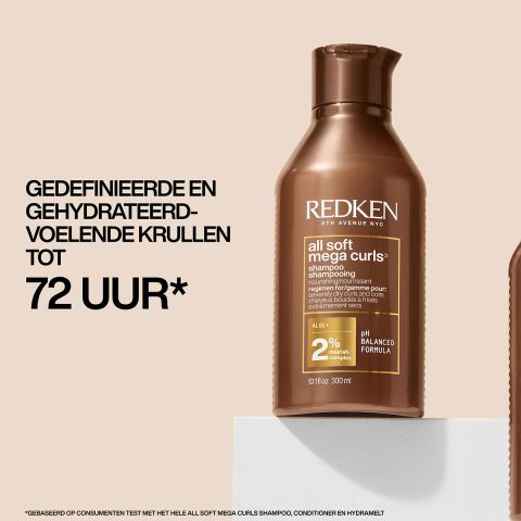 Redken - All Soft - Mega Curls - Shampoo voor Kroeshaar en Krullen - 300 ml