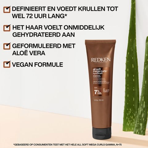 Redken - All Soft - Mega Curls Hydramelt - Leave-in voor kroes en krullend haar - 150 ml