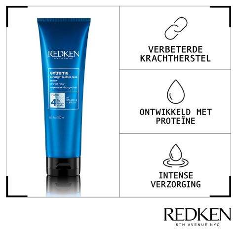 Redken - Extreme - Strength Builder Plus Mask - Versterkend Masker voor Beschadigd Haar - 250 ml