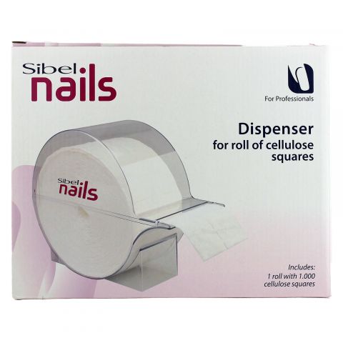 Sibel - Nails - Nageldoek Dispenser Inclusief Rol met 1000 Doekjes