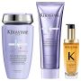 Kérastase - Blond Absolu Shampoo + Conditioner + Kérastase Elixir Ultime L'Huile Originale - Set