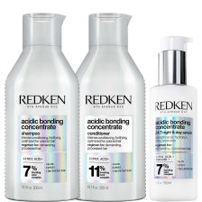 Redken acidic bonding concentrate serum conditioner shampoo set